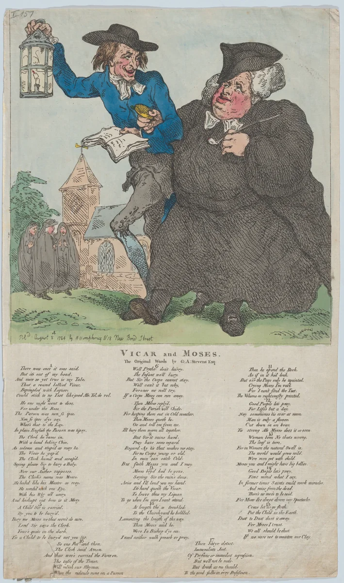 Vicar & Moses by Thomas Rowlandson, print, 1784