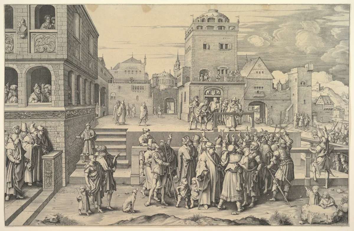 Large Ecce Homo (copy) by Lucas van Leyden, print, 1489-1533