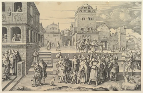 Large Ecce Homo (copy) by Lucas van Leyden, print, 1489-1533