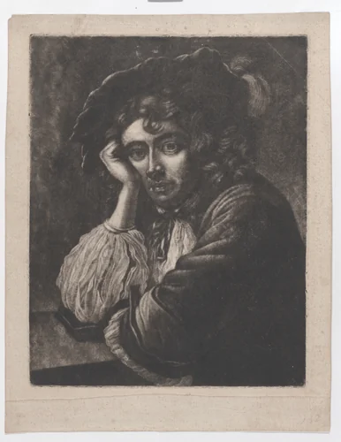 Half-Length Portrait of a Young Man by anonymous, print, 1654