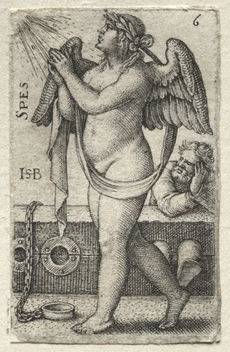 The Knowledge of God and the Seven Cardinal Virtues: Hope - Spes by Hans Sebald Beham, print