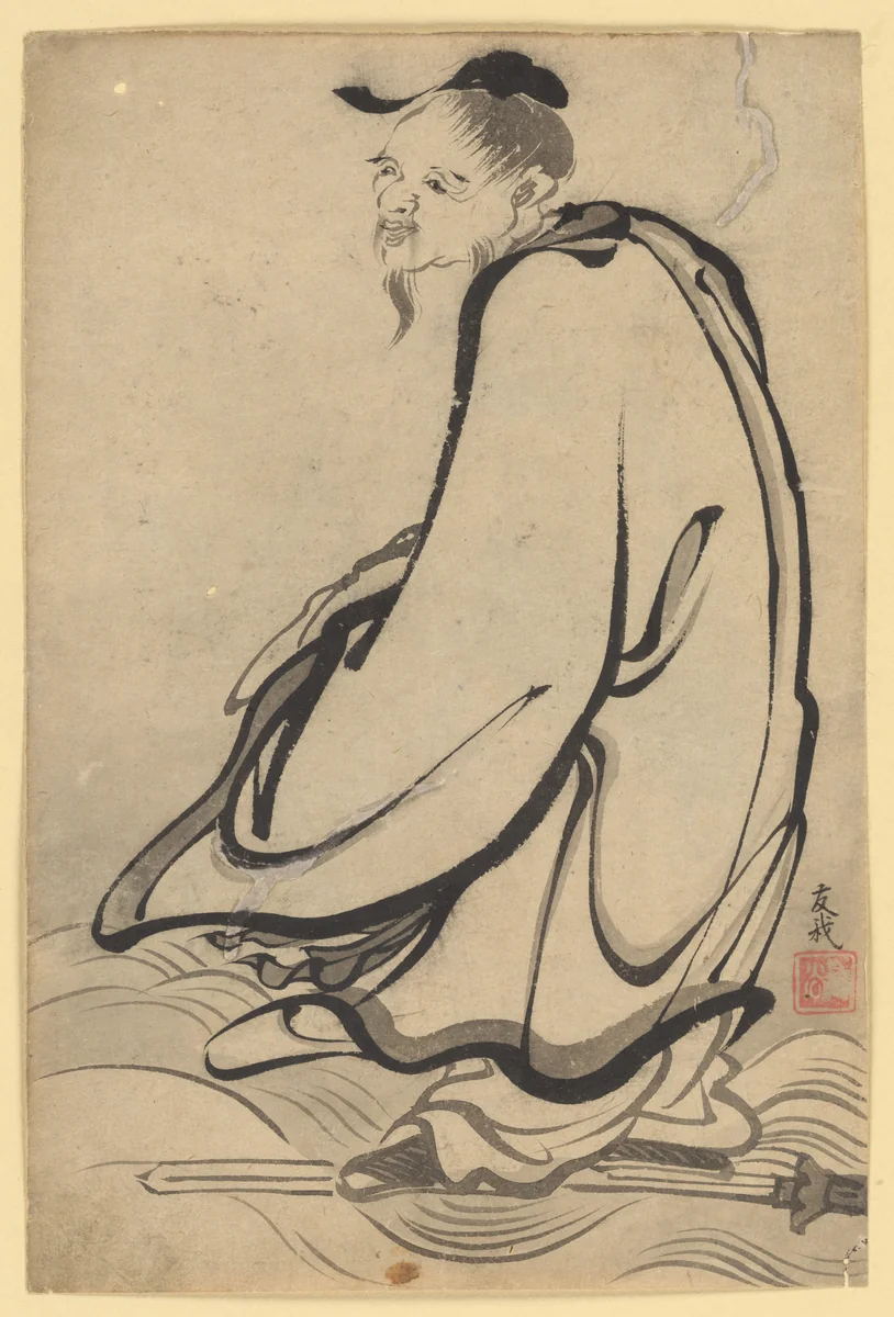 Sage by Katsushika Hokusai (葛飾 北斎), painting, 1700-1899