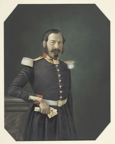 Portrait of a French Military Officer by Artist Unknown, photograph, 1850-1860
