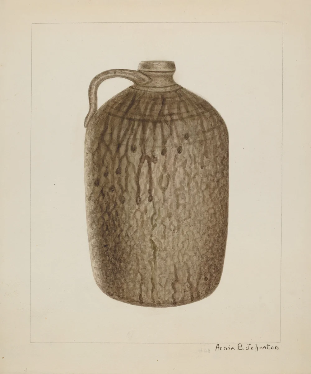 Stoneware Jar by Annie B. Johnston, index of american design, 1938