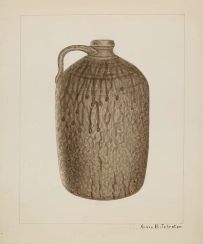 Stoneware Jar by Annie B. Johnston, index of american design, 1938