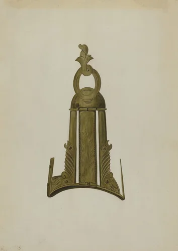 Patch-box from Cavalry Carbine Stock by Elmer R. Kottcamp, index of american design, 1939