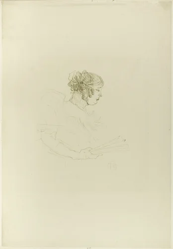 Luce Myrès, in Profile by Henri de Toulouse-Lautrec, print, 1895