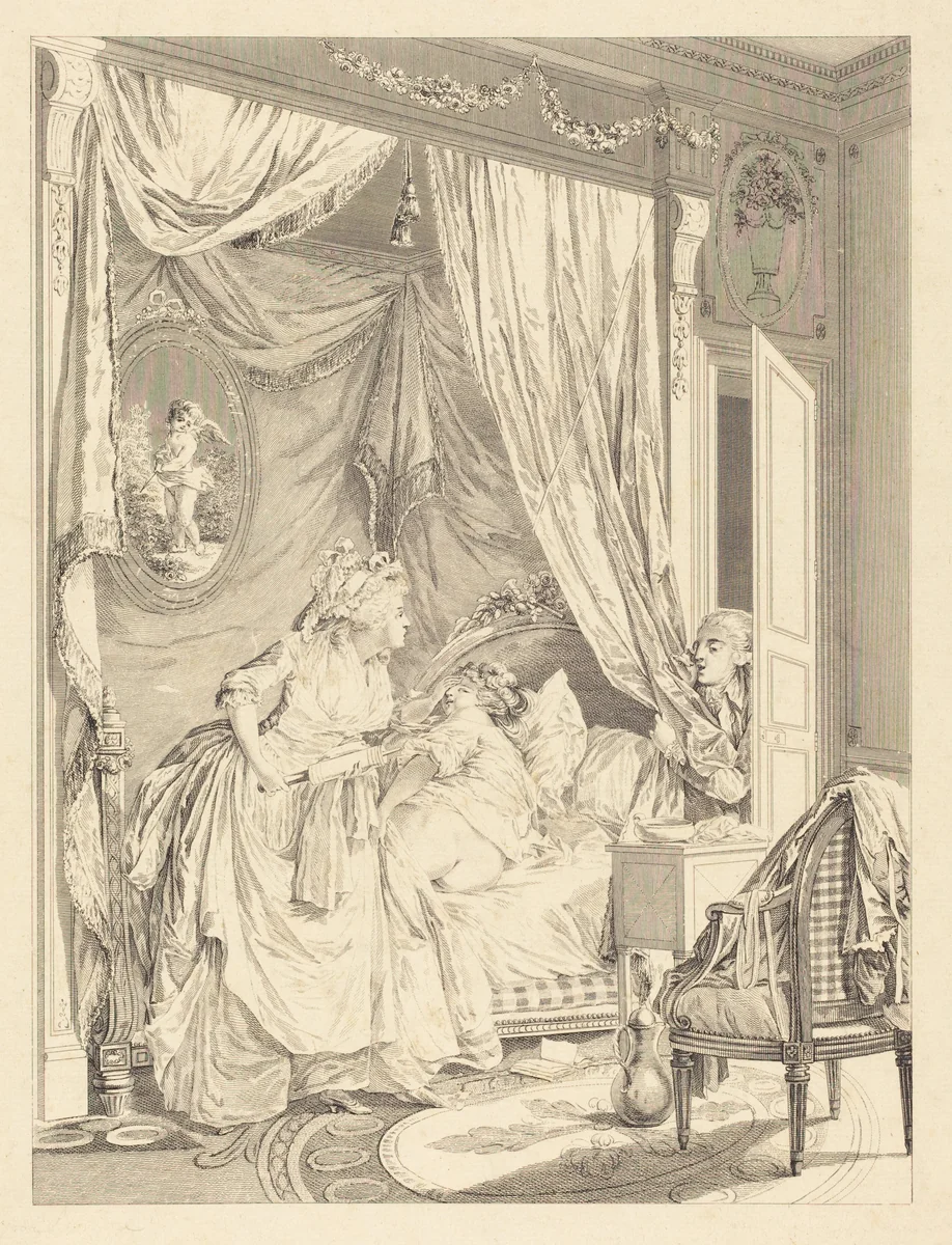 Le contretemps by Francois-Nicolas-Barthelemy Dequevauviller
Nicolas Lavreince, print, 1786