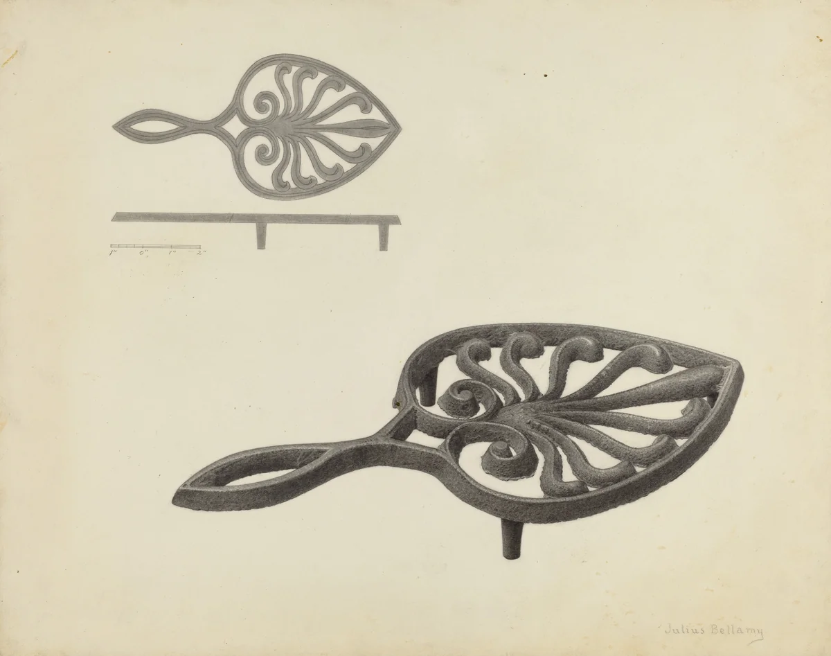 Flat Iron Holder by Julius Bellamy, index of american design, 1940