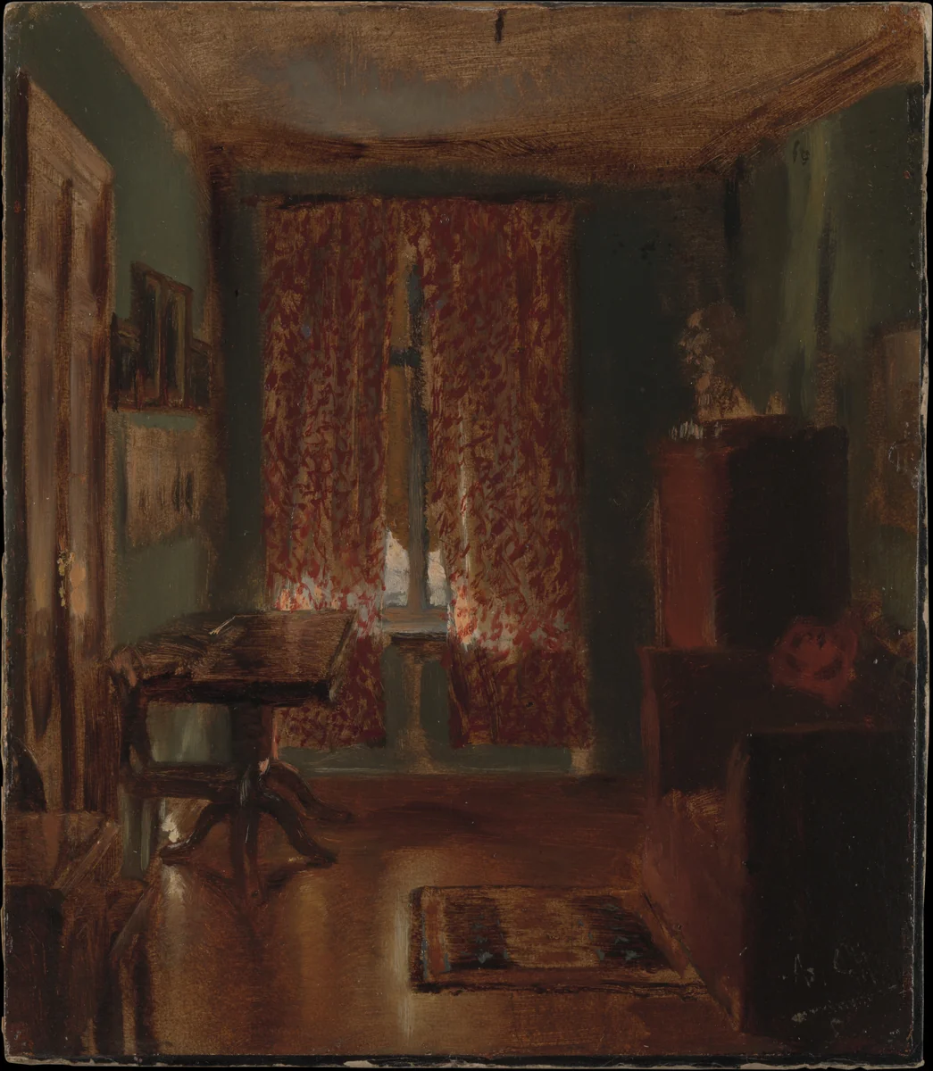 The Artist's Sitting Room in Ritterstrasse by Adolph Menzel, painting, 1851