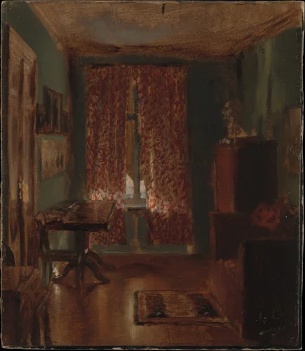 The Artist's Sitting Room in Ritterstrasse by Adolph Menzel, painting, 1851