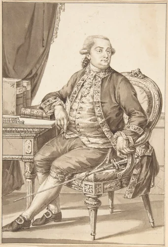 Portrait of Cesare Bonesana, Marchese di Beccaria by Jean-Baptiste-François Bosio, drawing, 1780-1827