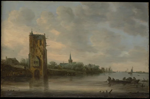 The Pelkus Gate near Utrecht by Jan van Goyen, painting, 1646