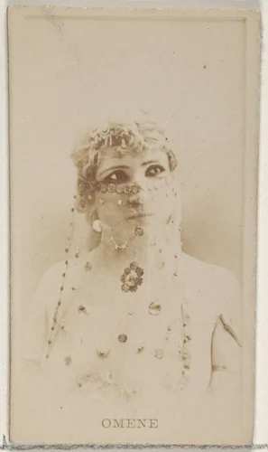 Omene, from the Actors and Actresses series (N45, Type 8) for Virginia Brights Cigarettes by Allen & Ginter, photograph, 1885-1891