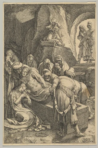 The Entombment, from "The Passion of Christ" by Ludovicus Siceram, print, 1618-1628