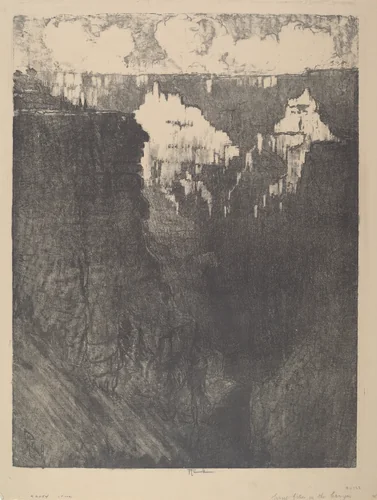 Sunset Cities in the Canyon by Joseph Pennell, print, 1912