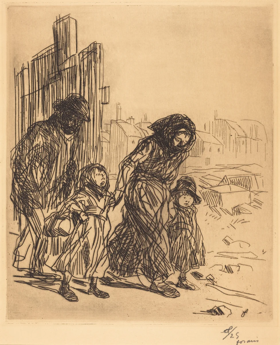 Après la saisie (After the Seizure) by Jean-Louis Forain, print, 1908