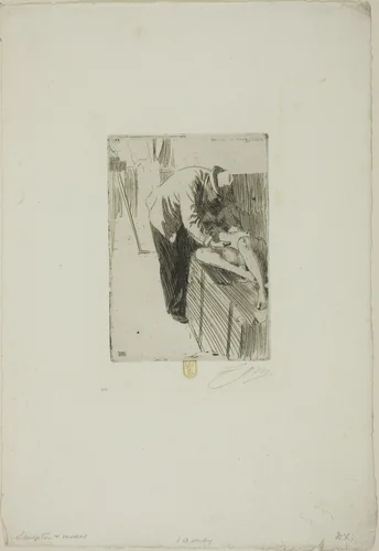 Per Hasselberg by Anders Zorn, print, 1891