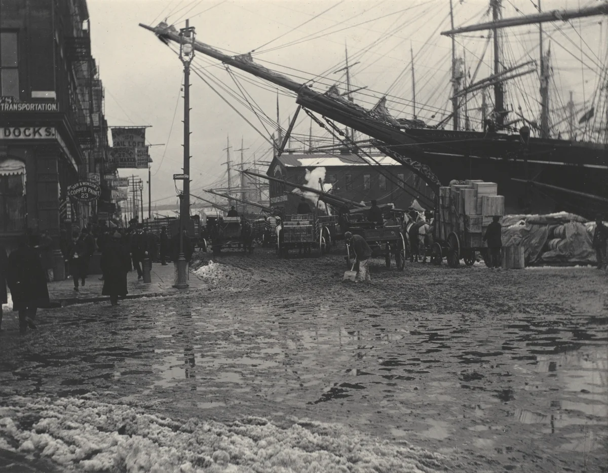 Coenties Slip by Alfred Stieglitz, photograph, 1893