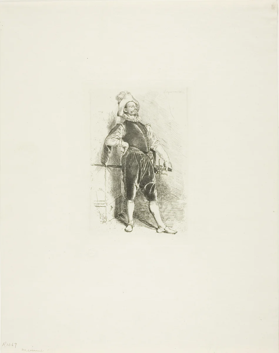 Signor Annibale by Jean Louis Ernest Meissonier, print, 1855-1865