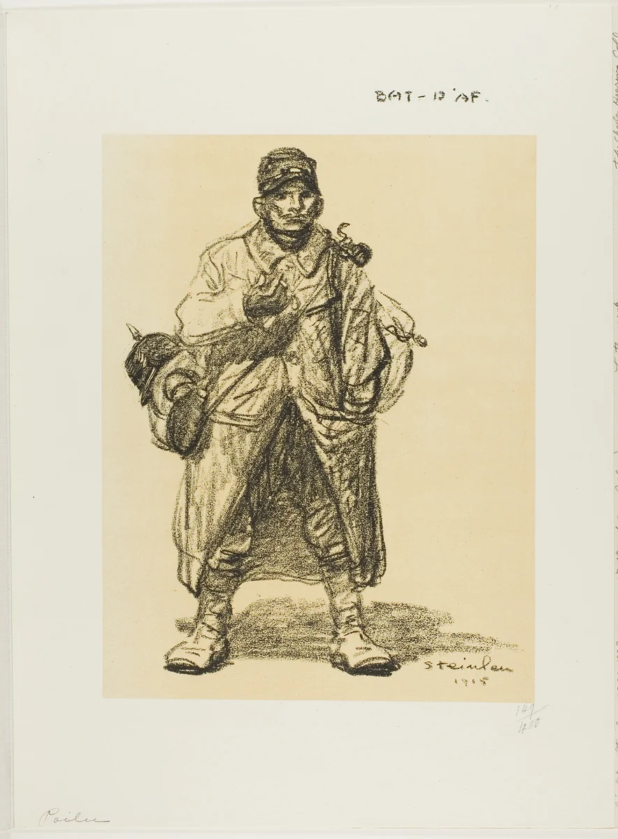 Infantryman by Théophile Alexandre Steinlen, print, 1915