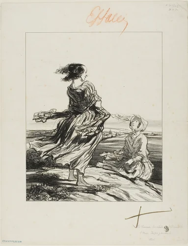 An Activist, from Les Femmes Socialistes by Honoré-Victorin Daumier, print, 1849