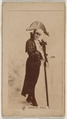 Grace Hill, from the Actresses series (N245) issued by Kinney Brothers to promote Sweet Caporal Cigarettes by Kinney Brothers Tobacco Company, photograph, 1890