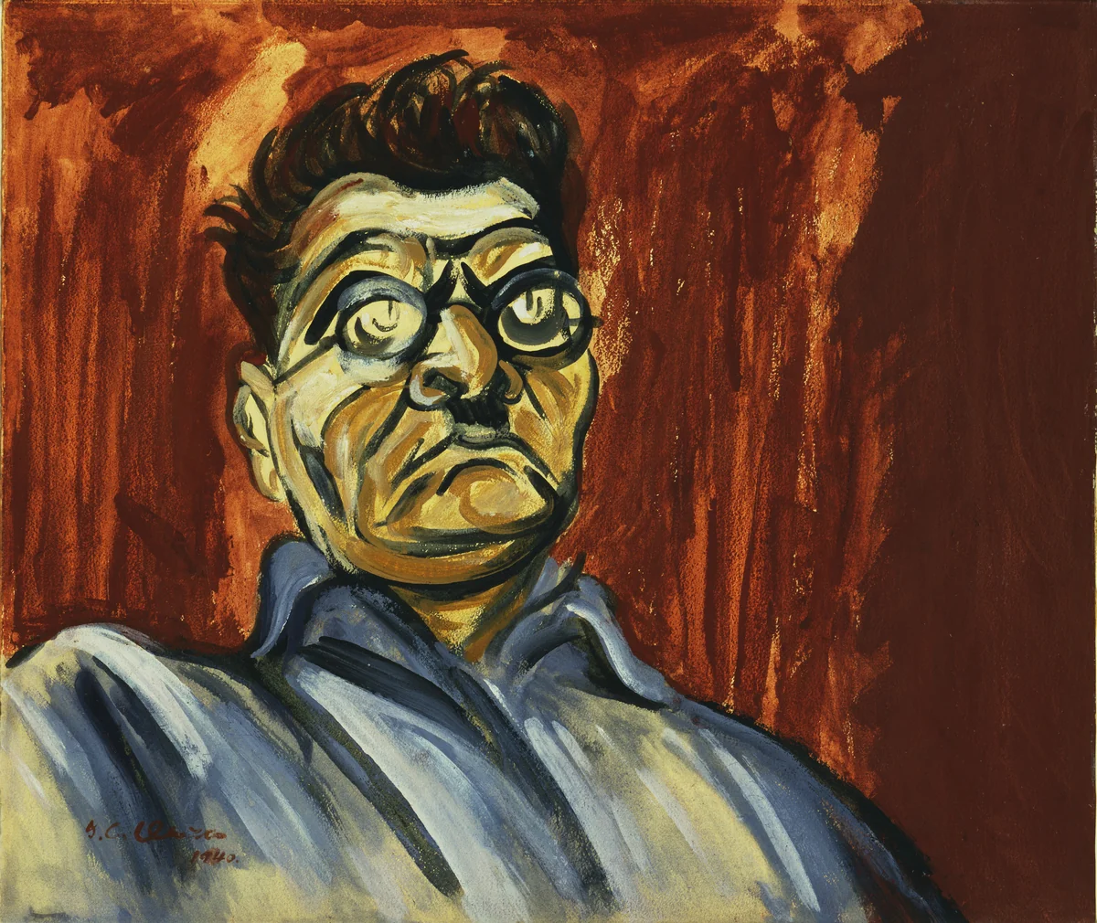 Self-Portrait by José Clemente Orozco, drawing, 1940