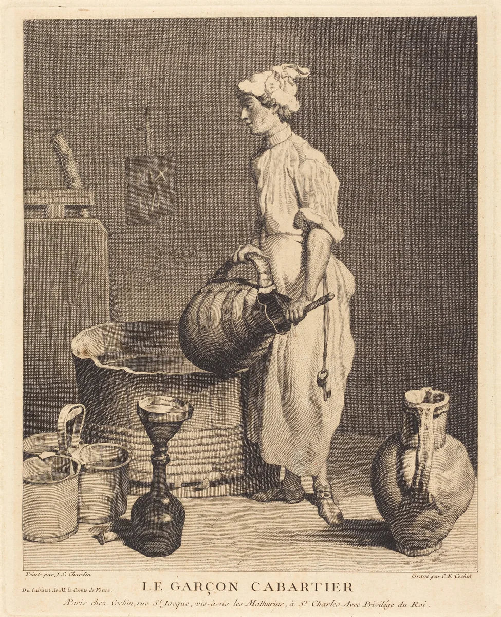 Le Garcon cabaretier by Charles-Nicolas Cochin I
Jean Siméon Chardin, print, 1740