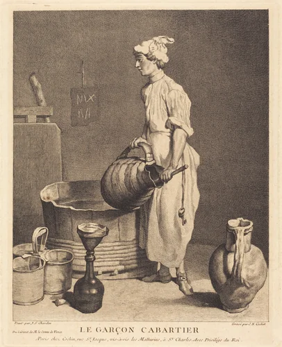Le Garcon cabaretier by Charles-Nicolas Cochin I
Jean Siméon Chardin, print, 1740