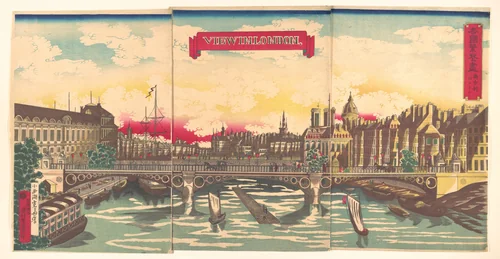 "View in London," the Prosperity of Countries: London, England by Utagawa Yoshimori, print, 1872