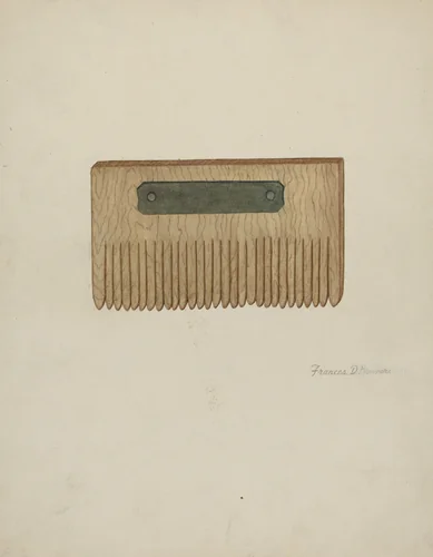 Shaker Seed Comb by Frances Bruner, index of american design, 1935-1942