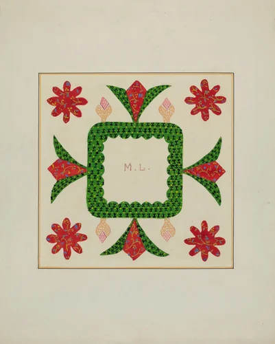 Pieced Autograph Quilt (1 Piece) by Cornelius Christoffels; Margaret Linsley, index of american design, 1936