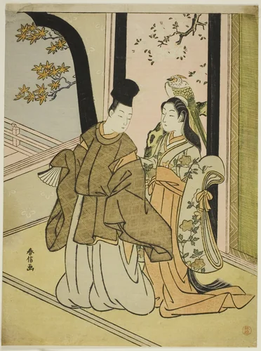 Courtier and Lady by Suzuki Harunobu (鈴木春信), print, 1762-1770