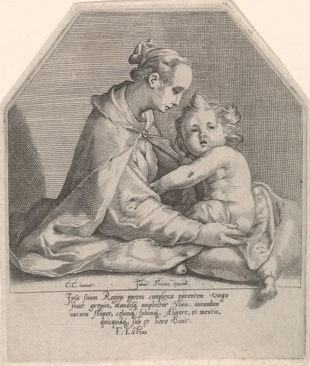 Maria met Kind by Unknown, print, 1590-1640