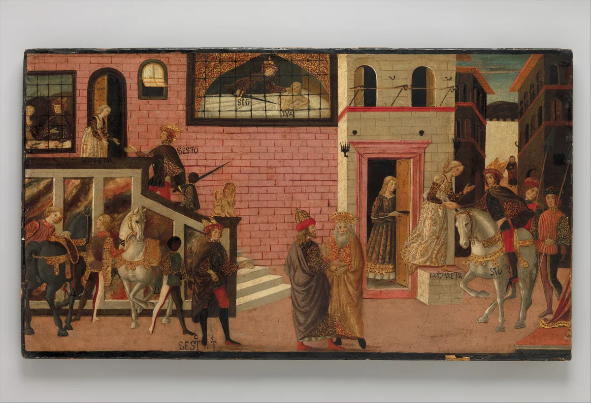 The Rape of Lucretia by Master of Marradi, painting, 1471-1535