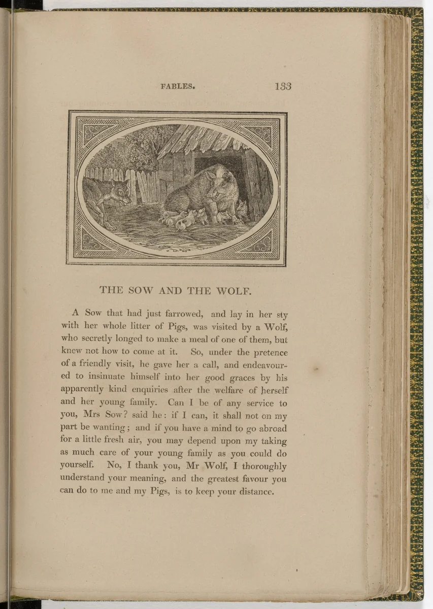 Headpiece (page 133) from The Fables of Aesop by Thomas Bewick, illustrated book, 1818
