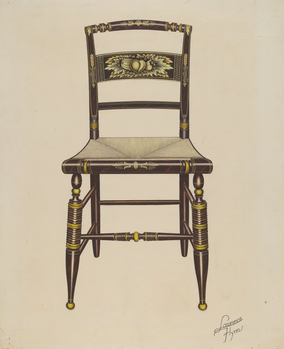 Hitchcock Chair by Lawrence Flynn, index of american design, 1936