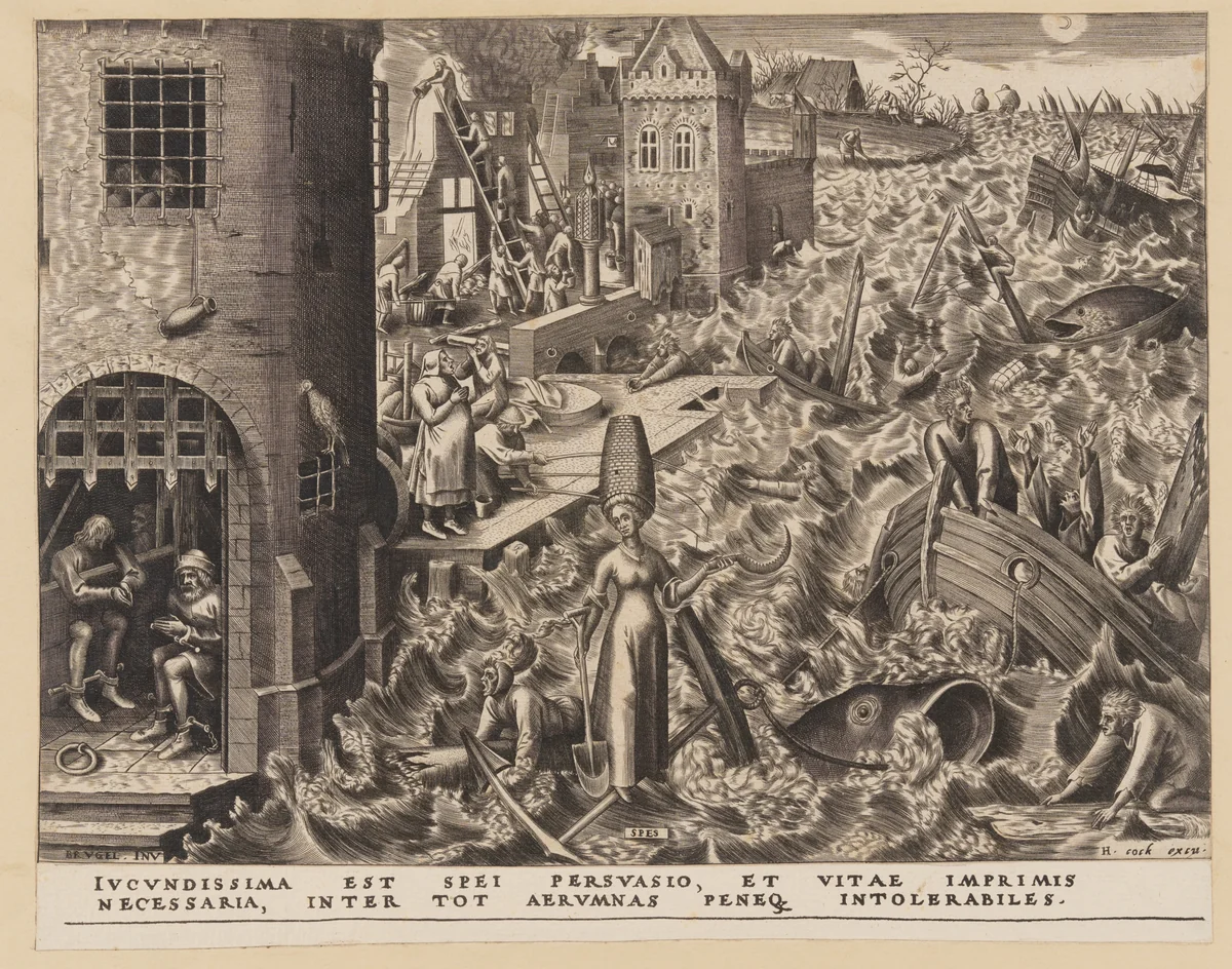 Hope, from The Seven Virtues by Philip Galle, print, 1559