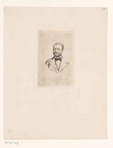 Portret van Emmanuel Desoer by Adrien De Witte, print, 1882