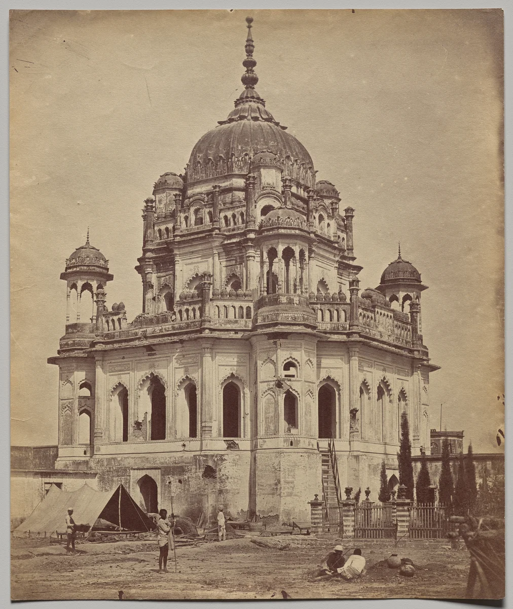 The Tomb of Saadat Ali in the Kaiserbagh Palace by Felice A. Beato, photograph, 1858