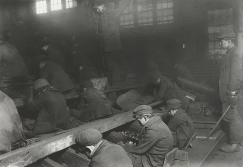 Breaker Boys in a Pennsylvania Coal Mine by Lewis Wickes Hine, photograph, 1911