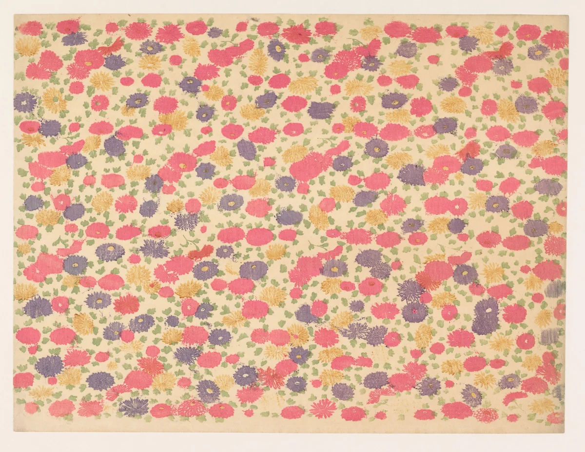 Strooipatroon van bloemen by anonymous, other, 1860-1930