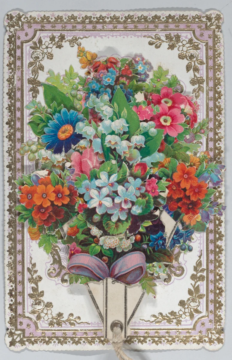 Valentine - Mecanical fan by anonymous, other, 1870-1880