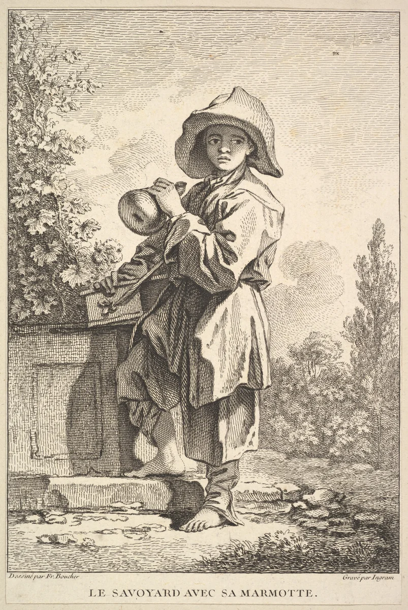 The Savoyard with His Box by John Ingram, print, 1741-1763