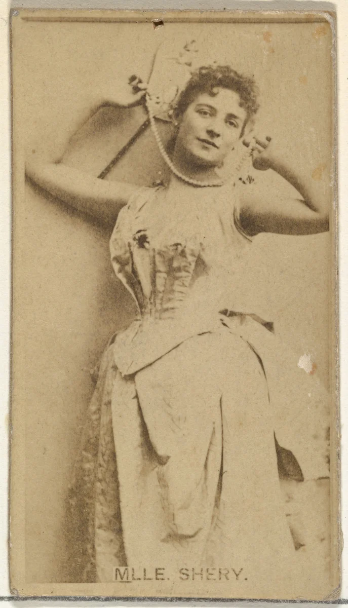Mlle. Shery, from the Actors and Actresses series (N145-8) issued by Duke Sons & Co. to promote Duke Cigarettes by W. Duke, Sons & Co., photograph, 1890-1895