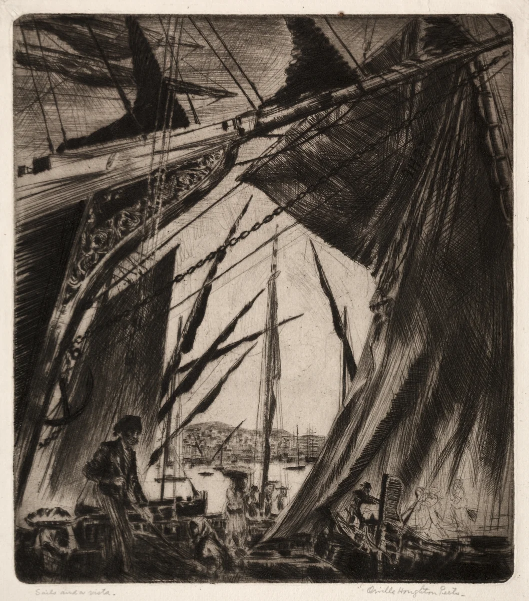 Sails and a Vista by Orville Houghton Peets, print