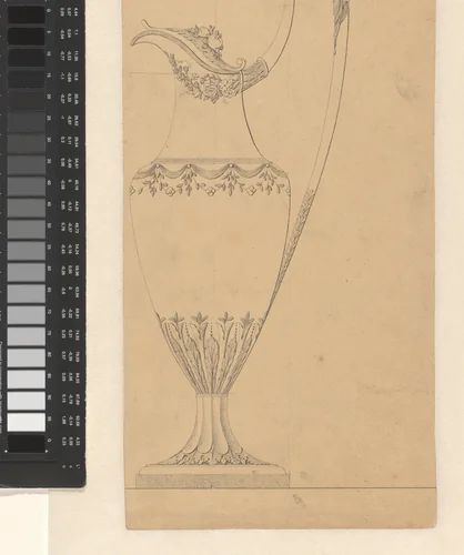 Ontwerp voor een kan voor koffie of warme melk by anonymous, drawing, 1790-1810