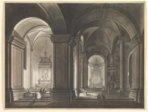 Church Interior by Johann Ludwig Ernst Morgenstern, drawing, 1791