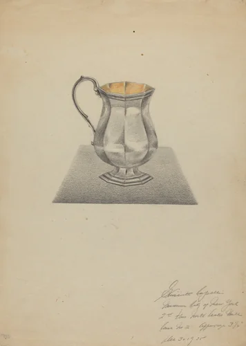 Silver Pitcher by Giacinto Capelli, index of american design, 1935